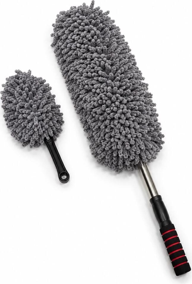 Edde Araba Araç Oto Mikrofiber Toz Alma Fırçası 2'li Set