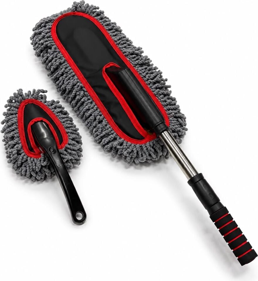 Edde Araba Araç Oto Mikrofiber Toz Alma Fırçası 2'li Set