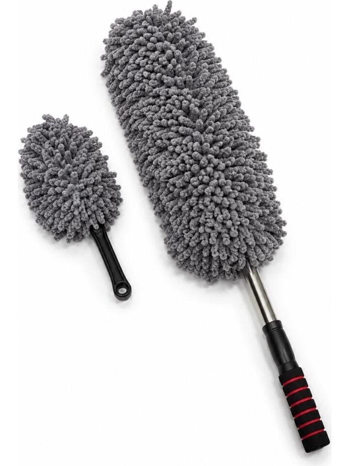 Edde Araba Araç Oto Mikrofiber Toz Alma Fırçası 2'li Set