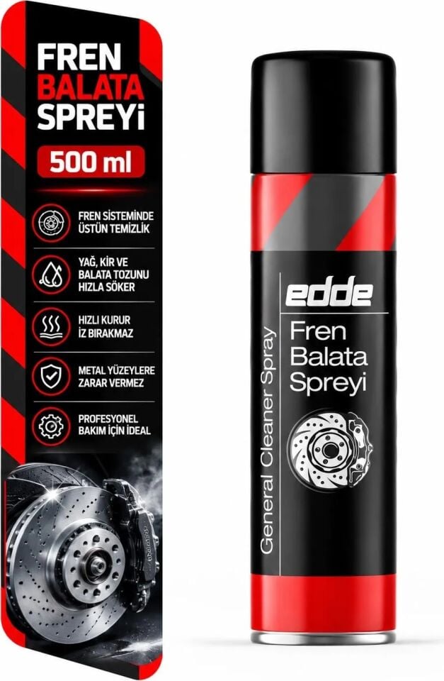 Edde Araba Araç Oto Fren Balata Spreyi Temizleyici 500 ml Oto Bakım Ürünleri