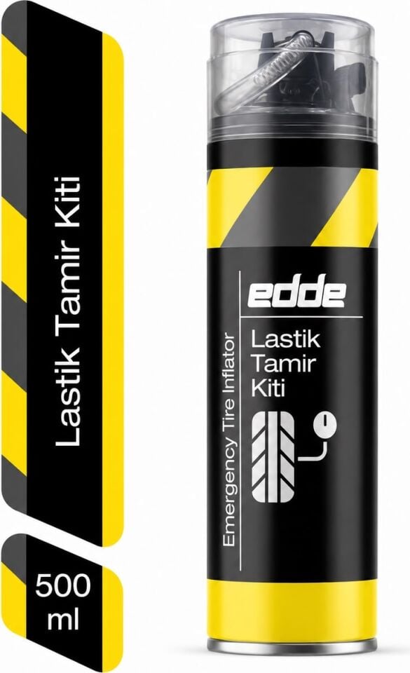 Edde Araba Araç Oto Lastik Tamir Kiti Lastik Tamir Spreyi 500 ml Oto Bakım Ürünleri