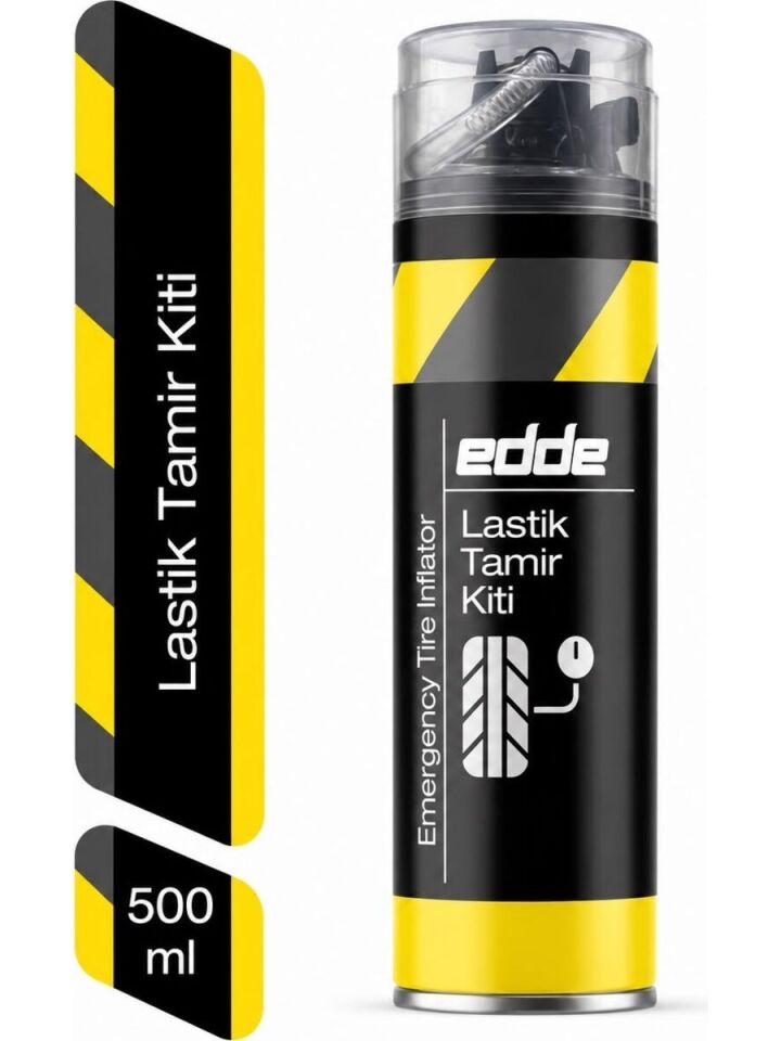Edde Araba Araç Oto Lastik Tamir Kiti Lastik Tamir Spreyi 500 ml Oto Bakım Ürünleri