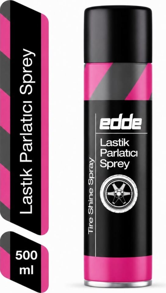 Edde Araba Araç Oto Lastik Parlatıcı Parlatma Spreyi 500 ml Suya Dayanıklı Bir Ay Kalıcı Oto Bakım Ürünleri