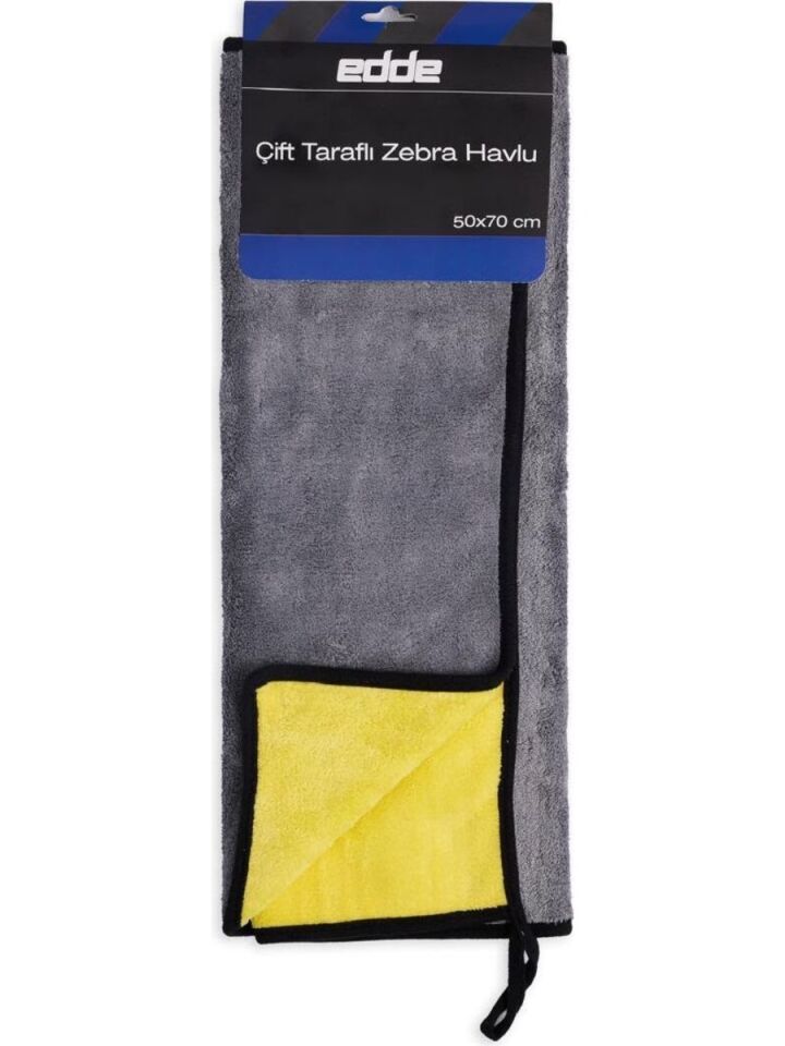 Edde Araba Araç Oto Çift Taraflı Zebra Havlu 50×70 cm Ekstra Kalın Oto Detailing
