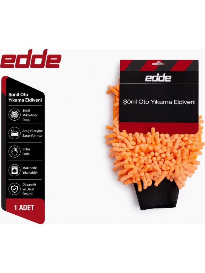 Edde Araba Araç Oto Mikrofiber Oto Yıkama Eldiveni Makarna Şönil Eldiven Oto Detailing