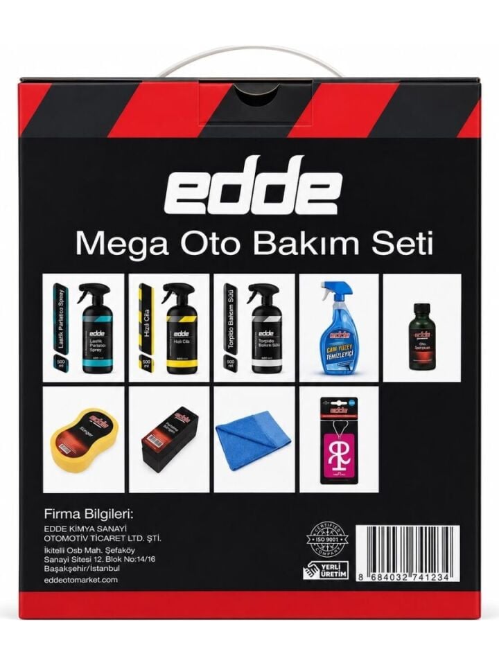 Edde 9'lu Araba Araç Oto Mega Oto Bakım Seti 9 Parça Ürün
