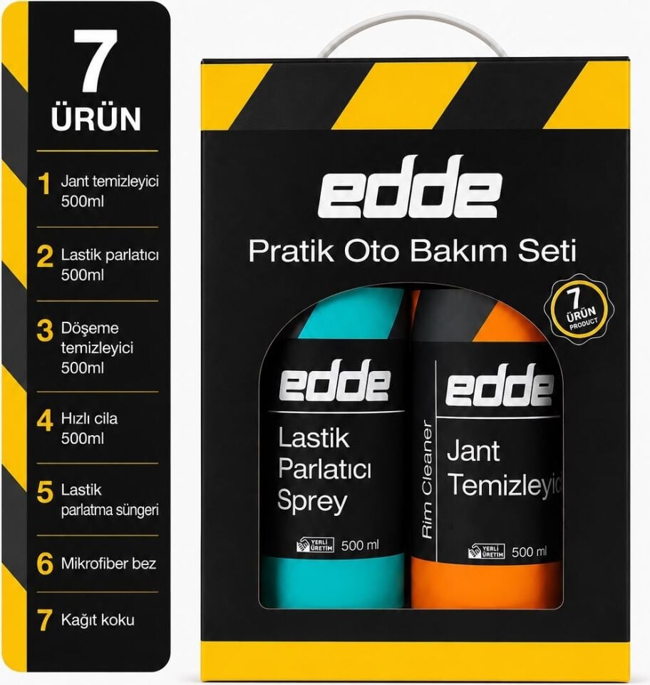 Edde 7'li Araba Araç Oto Pratik Oto Bakım Seti 7 Adet Ürün