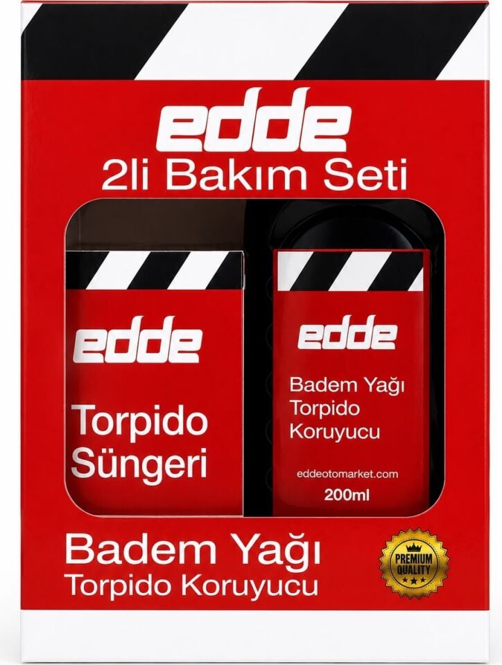 Edde Araba Araç Oto Torpido Koruyucu Koruma Badem Yağı ve Torpido Süngeri 2’li Set