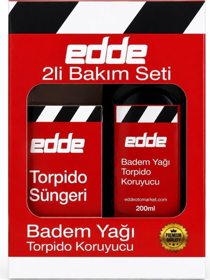 Edde Araba Araç Oto Torpido Koruyucu Koruma Badem Yağı ve Torpido Süngeri 2’li Set