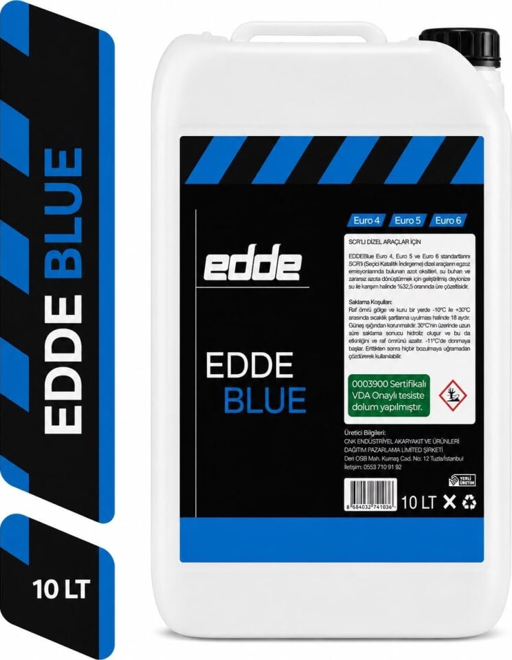 Edde Blue  10 Lt Scr'li Dizel Araçlar Için Eddeblue Emisyon Azaltıcı Araba Araç Oto