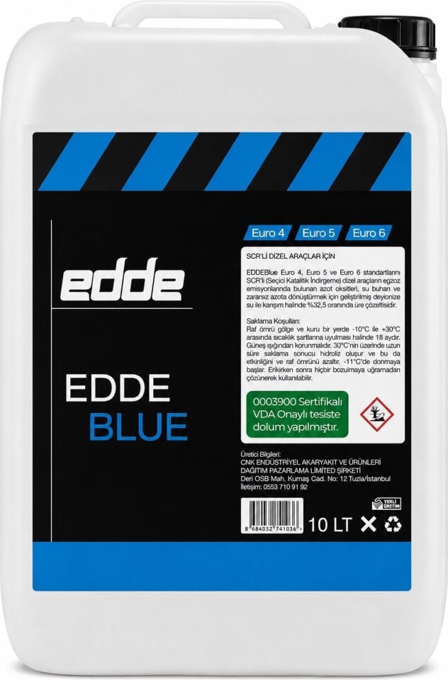 Edde Blue  10 Lt Scr'li Dizel Araçlar Için Eddeblue Emisyon Azaltıcı Araba Araç Oto