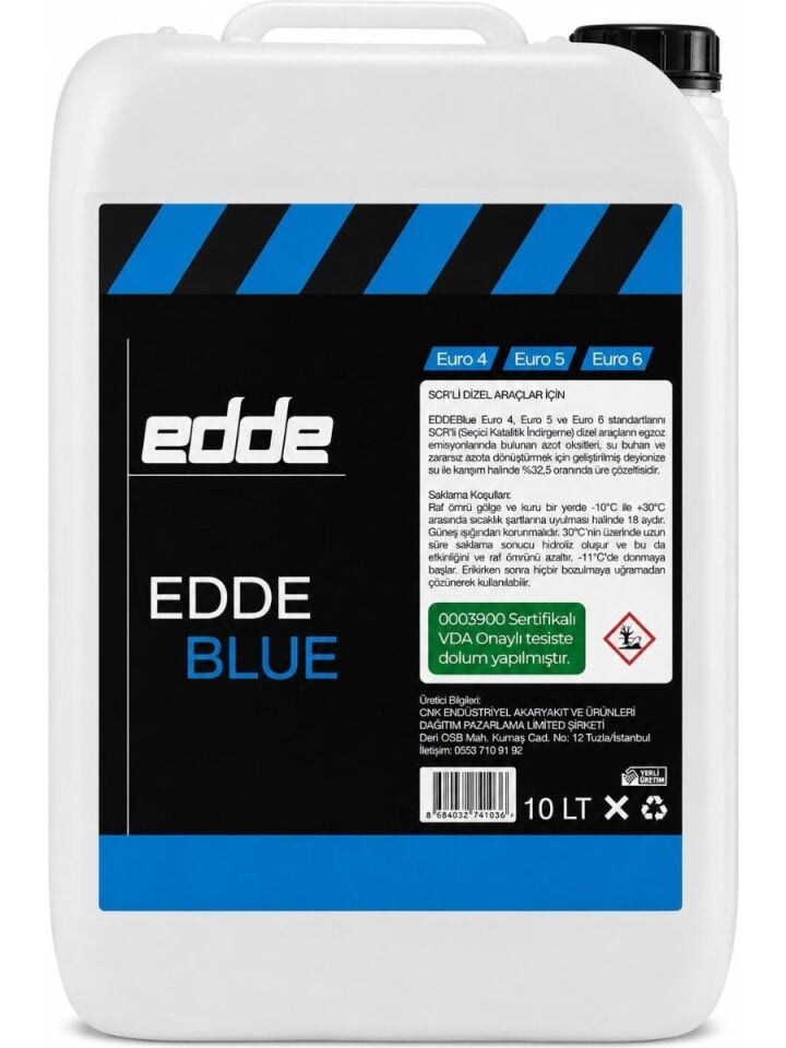 Edde Blue  10 Lt Scr'li Dizel Araçlar Için Eddeblue Emisyon Azaltıcı Araba Araç Oto