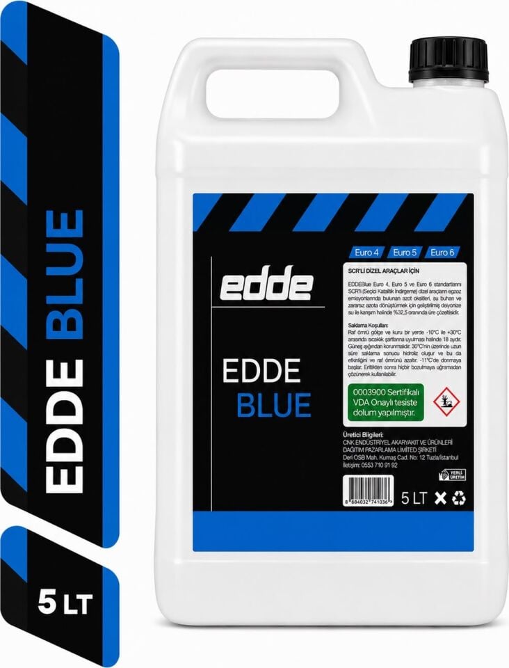 Edde Blue  5 Lt Scr'li Dizel Araçlar Için Eddeblue Emisyon Azaltıcı Araba Araç Oto
