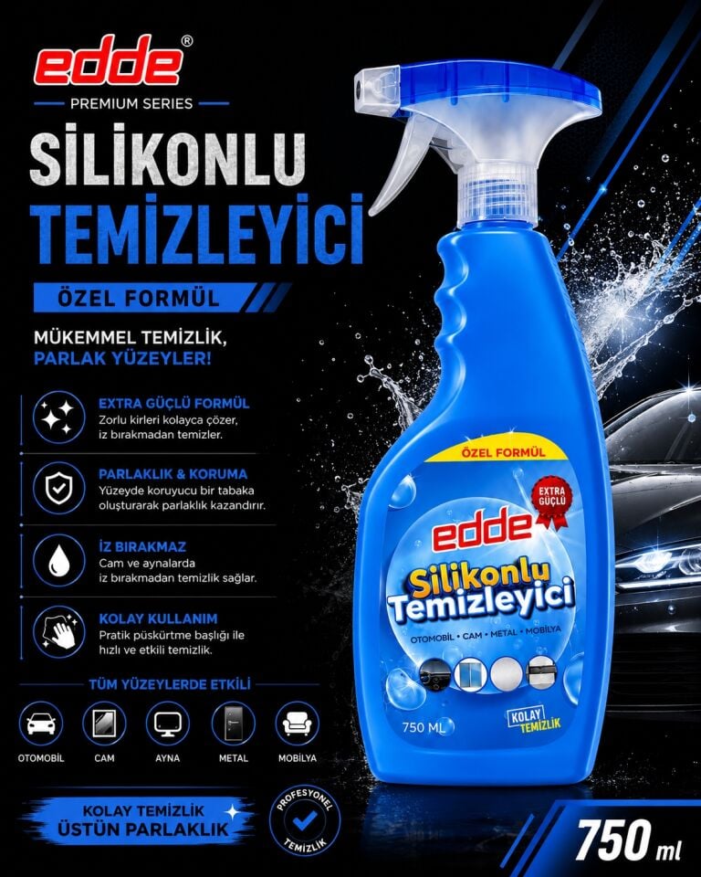 Edde Araba Araç Oto Silikonlu Yüzey Temizleyici 750 ml Oto Detailing