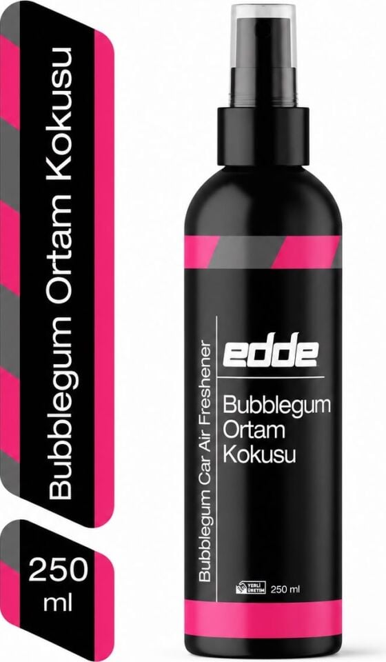 Edde Bubblegum Kokulu Ferah Kalıcı Araba Araç Oto Kokusu Araç Içi Kokuları 250 ml Oto Parfümü Oto Detailing