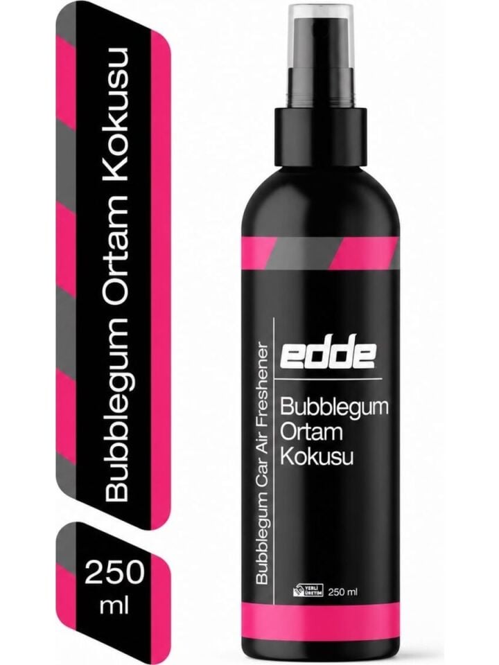 Edde Bubblegum Kokulu Ferah Kalıcı Araba Araç Oto Kokusu Araç Içi Kokuları 250 ml Oto Parfümü Oto Detailing