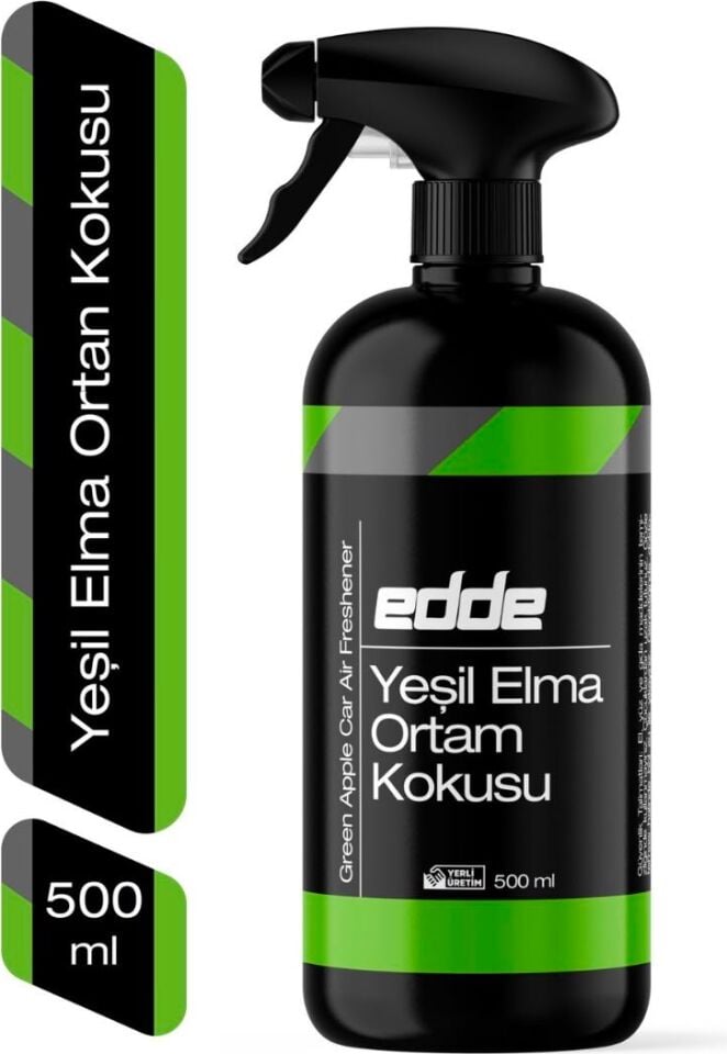 Edde Yeşil Elma Kokulu Araba Araç Oto Ortam Kokusu Araç Içi Kokuları Oto Parfümü 500 ml Oto Detailing