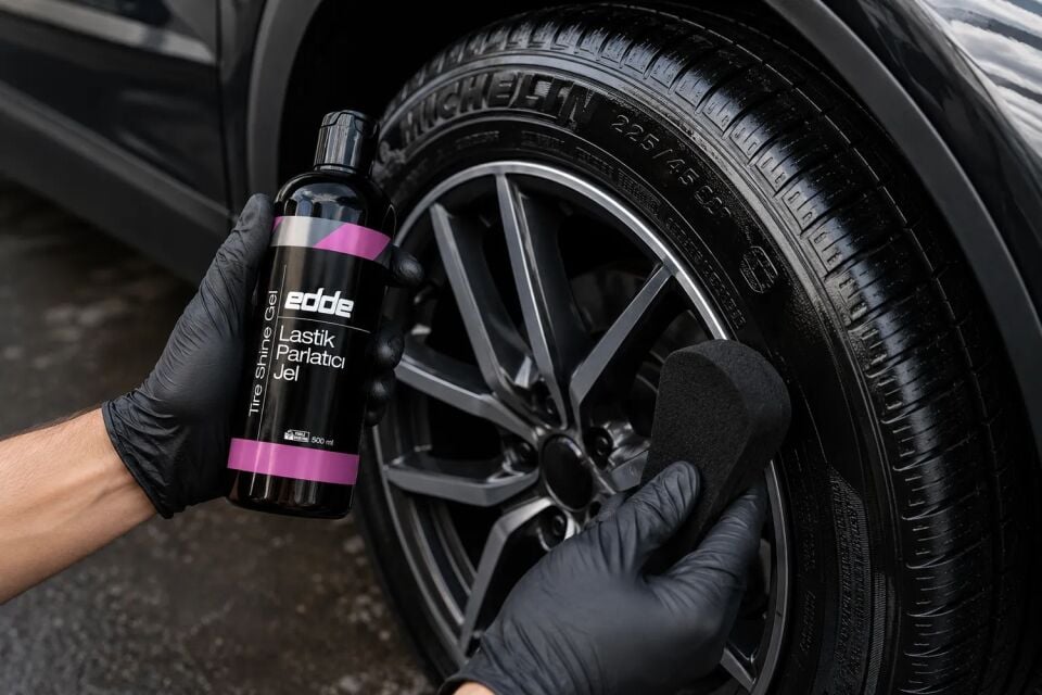 Edde Araba Araç Oto Lastik Parlatıcı Temizleyici Jel Lastik Temizleme Jeli 500 Ml Oto Detailing