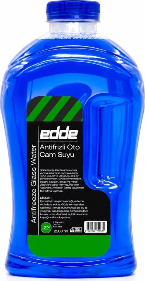 Edde Kışlık Parfümlü Oto Cam Suyu 2,5l Araba Araç Oto Antifrizli Silecek Suyu